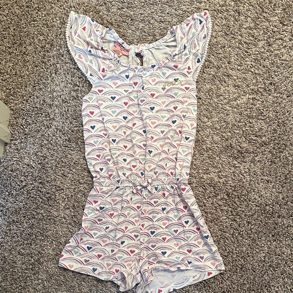 Juicy Couture Pink and Blue Patterned Kids Romper
